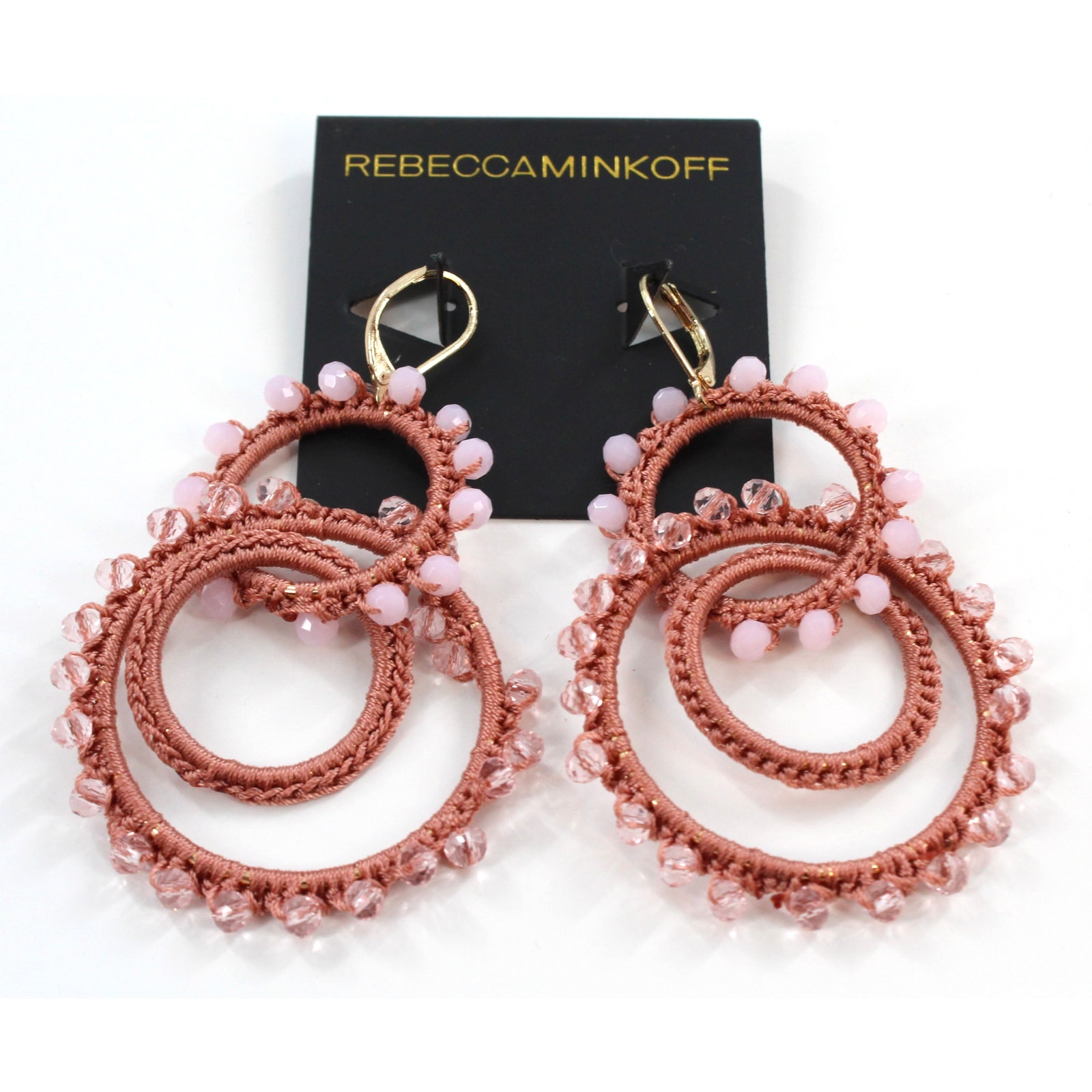 Rebecca Minkoff Beaded 3 Dangle Earrings 78 Tags Rm300 15$